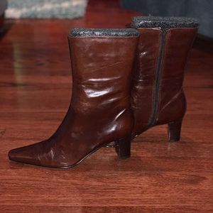 Nine West brown leather boots, NIB, size 7.5